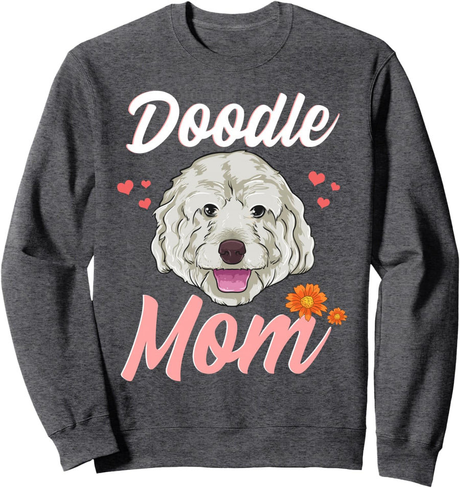 Goldendoodle Mom - Doodle Mom Cute Golden Doodle Sweatshirt - Adult Unisex Dark Heather Grey