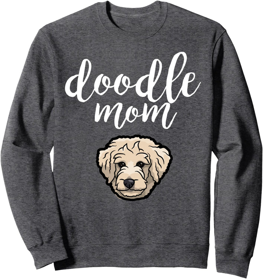 Doodle Mom - Golden Doodle Cute Dog Mama Sweatshirt - Adult Unisex Dark Heather Grey