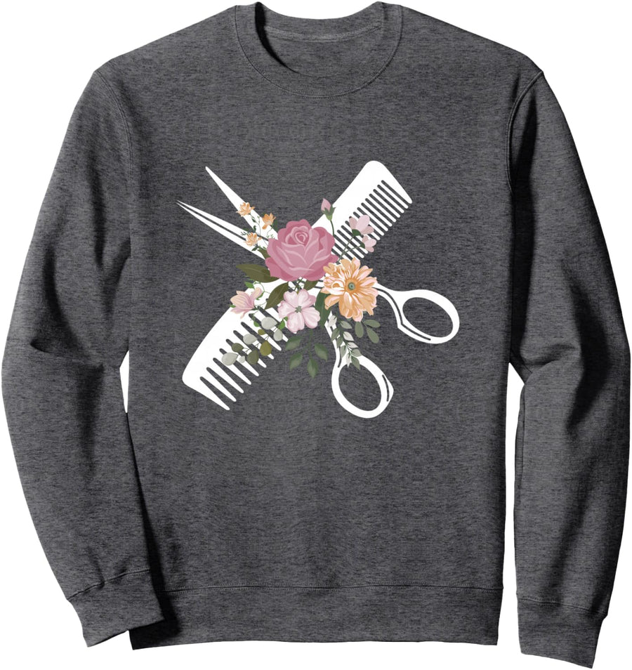 Hairdresser Stylist - Hairstyle Hair Salon Hairstylist Sweatshirt - Adult Unisex Dark Heather Grey