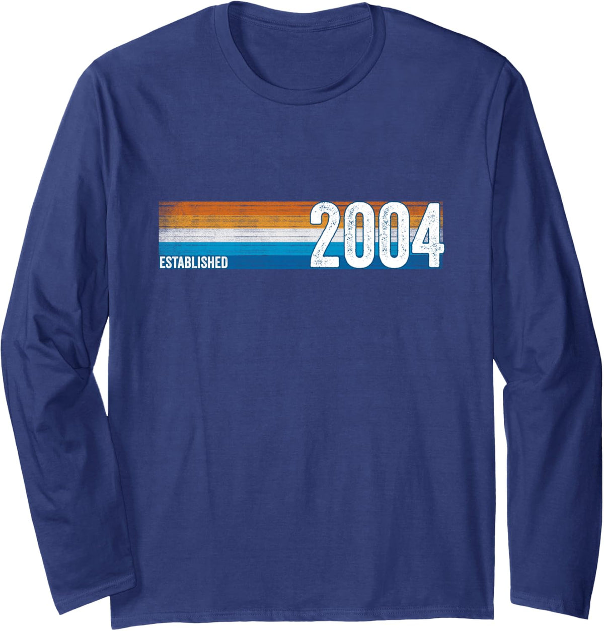 Vintage 2005 Established 2005 22nd Birthday Retro 22 Long Sleeve T-Shirt - Adult Unisex Navy Blue