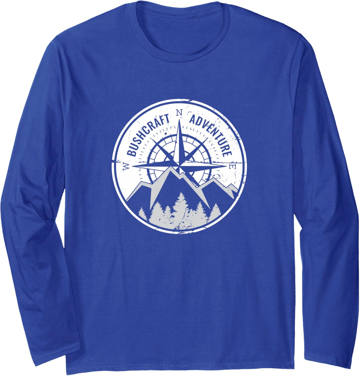 Bushcraft Adventure Outdoor Survival Bushcrafter Long Sleeve T-Shirt - Adult Unisex Royal Blue