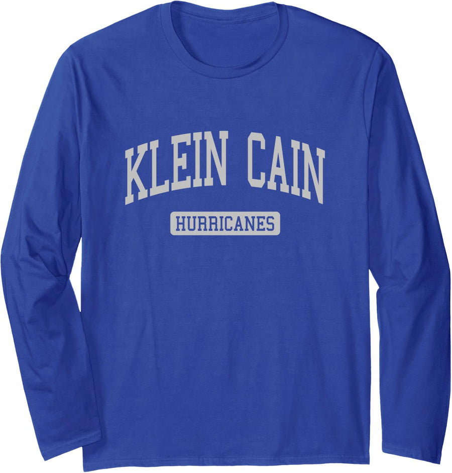 Klein Cain High School HS Klein TX Varsity Sports Long Sleeve T-Shirt - Adult Unisex Royal Blue