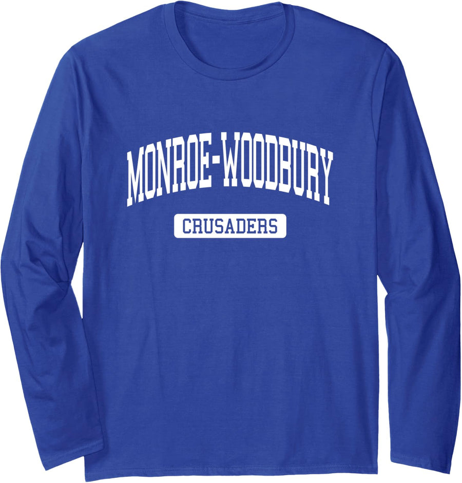 Monroe-Woodbury High School, HS Central Valley, New York, Varsity SPO Long Sleeve T-Shirt - Adult Unisex Royal Blue