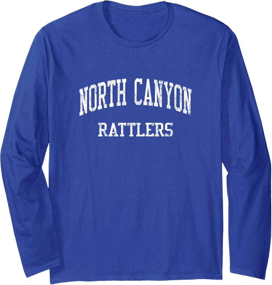 North Canyon High School HS Phoenix AZ Vintage Sports Long Sleeve T-Shirt - Adult Unisex Royal Blue