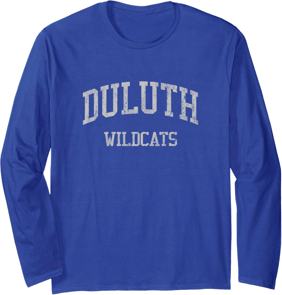 Duluth High School HS Duluth GA Vintage Sports Long Sleeve T-Shirt - Adult Unisex Royal Blue