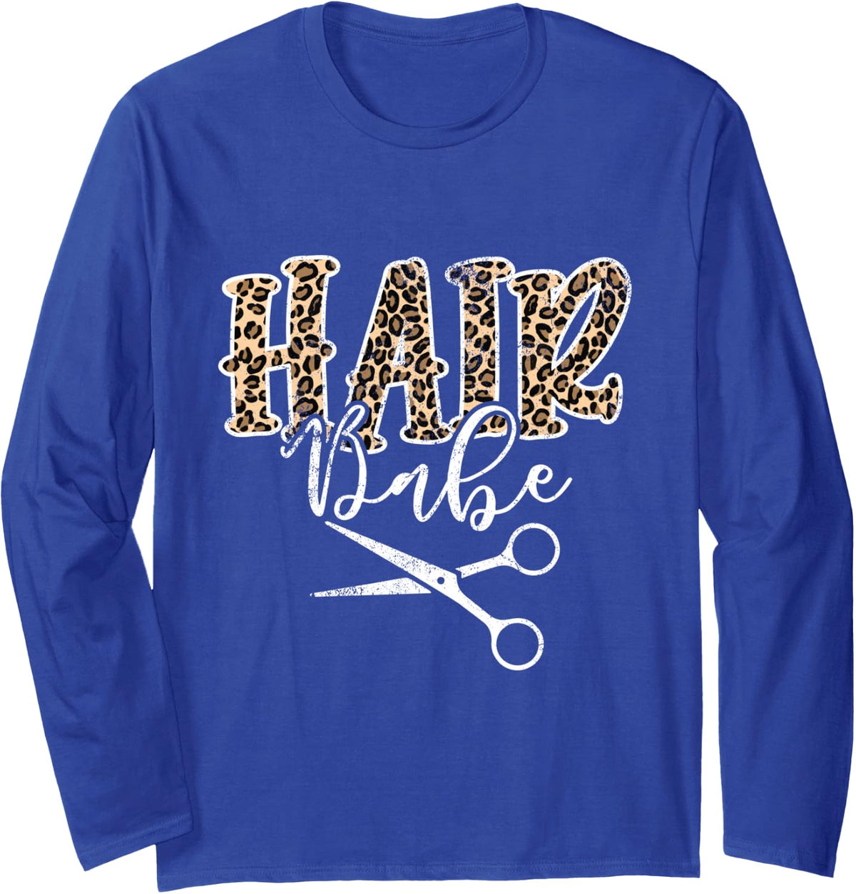 Vintage Hair Babe Hair Stylist Hairdresser Hairstylist Long Sleeve T-Shirt - Adult Unisex Royal Blue