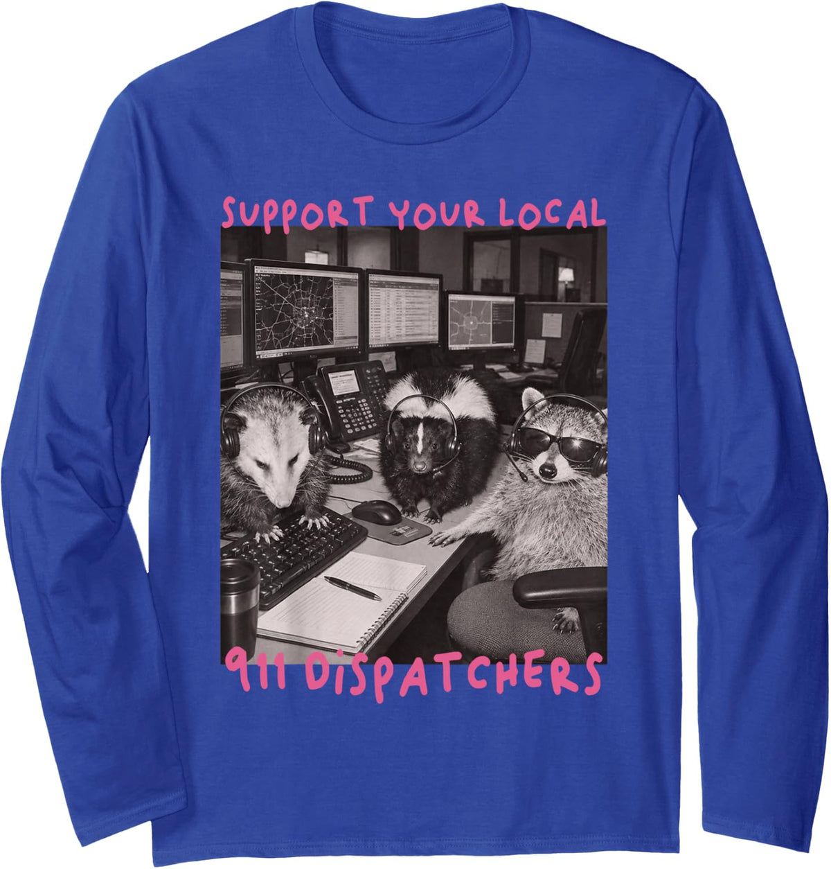 Meme Long Sleeve T-Shirt - Adult Unisex Royal Blue