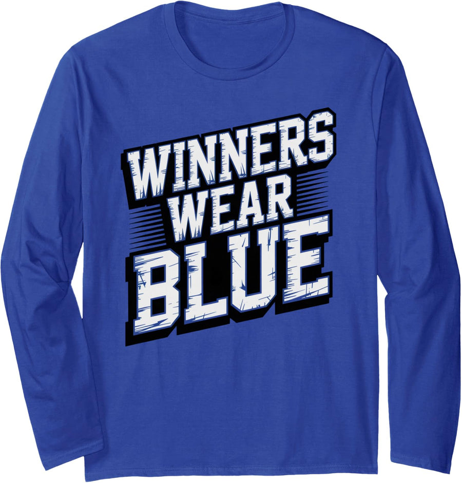 Retro Winners WEAR Blue High School Tournament Spirit Field Long Sleeve T-Shirt - Adult Unisex Royal Blue