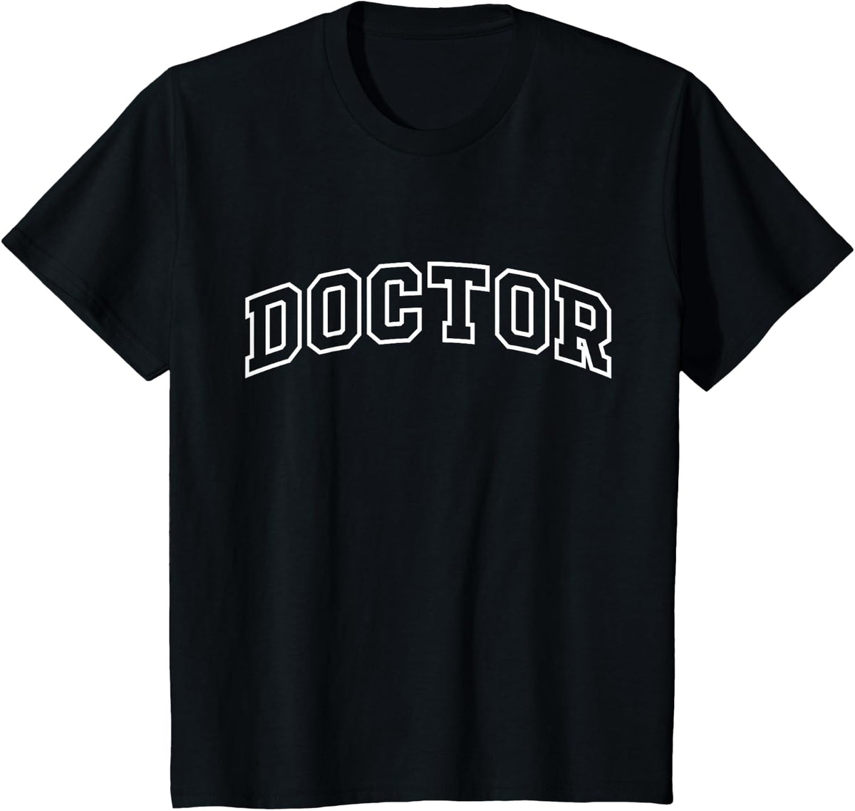 Doctor Funny Athletic Lettering Medical Gifts Men Women T-Shirt - Black