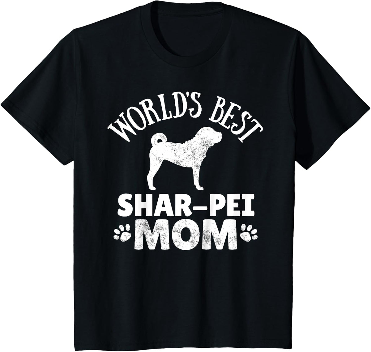 Shar-Pei Mom Tee - Dog Walking Outfit T-Shirt T-Shirt - Black