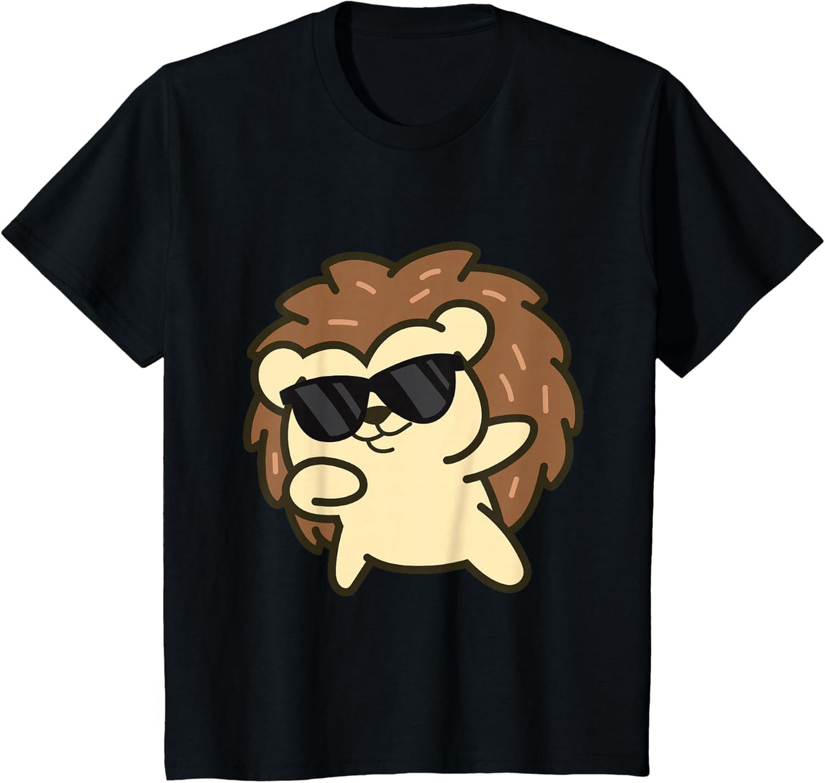 Dabbing Hedgehog Porcupine Cool Hedgehog T-Shirt - Black