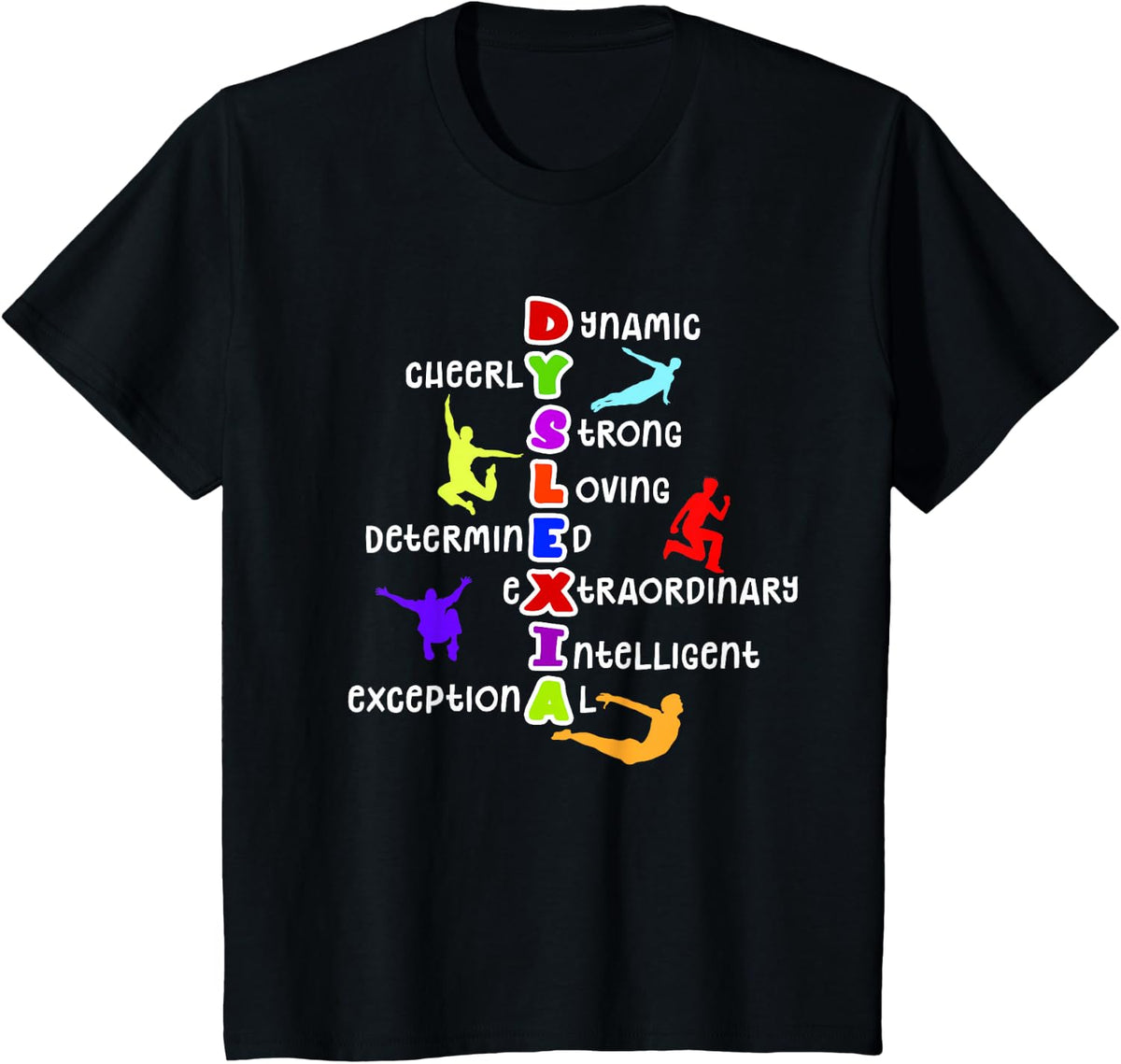 Dyslexia Awareness with Meaning - Cute Dyslexia T-Shirt - Black