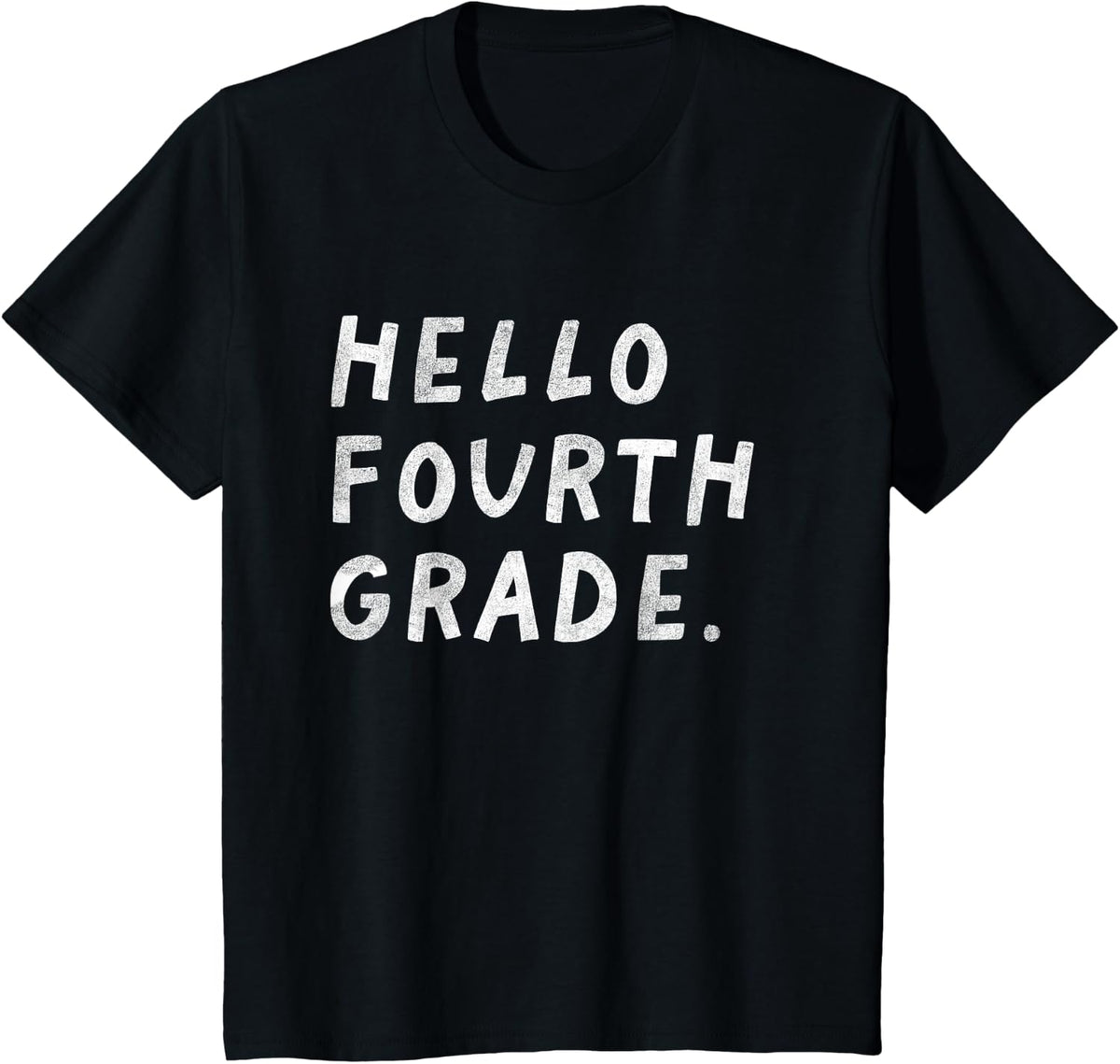 Hello 4th Grade Back to School Student Teacher Retro T-Shirt - Black