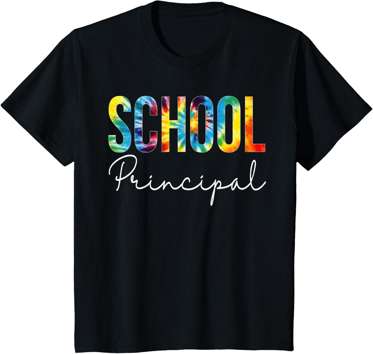 Schulleiter, Retro-Design, Regenbogenfarben, für Schulanfang T-Shirt - Black