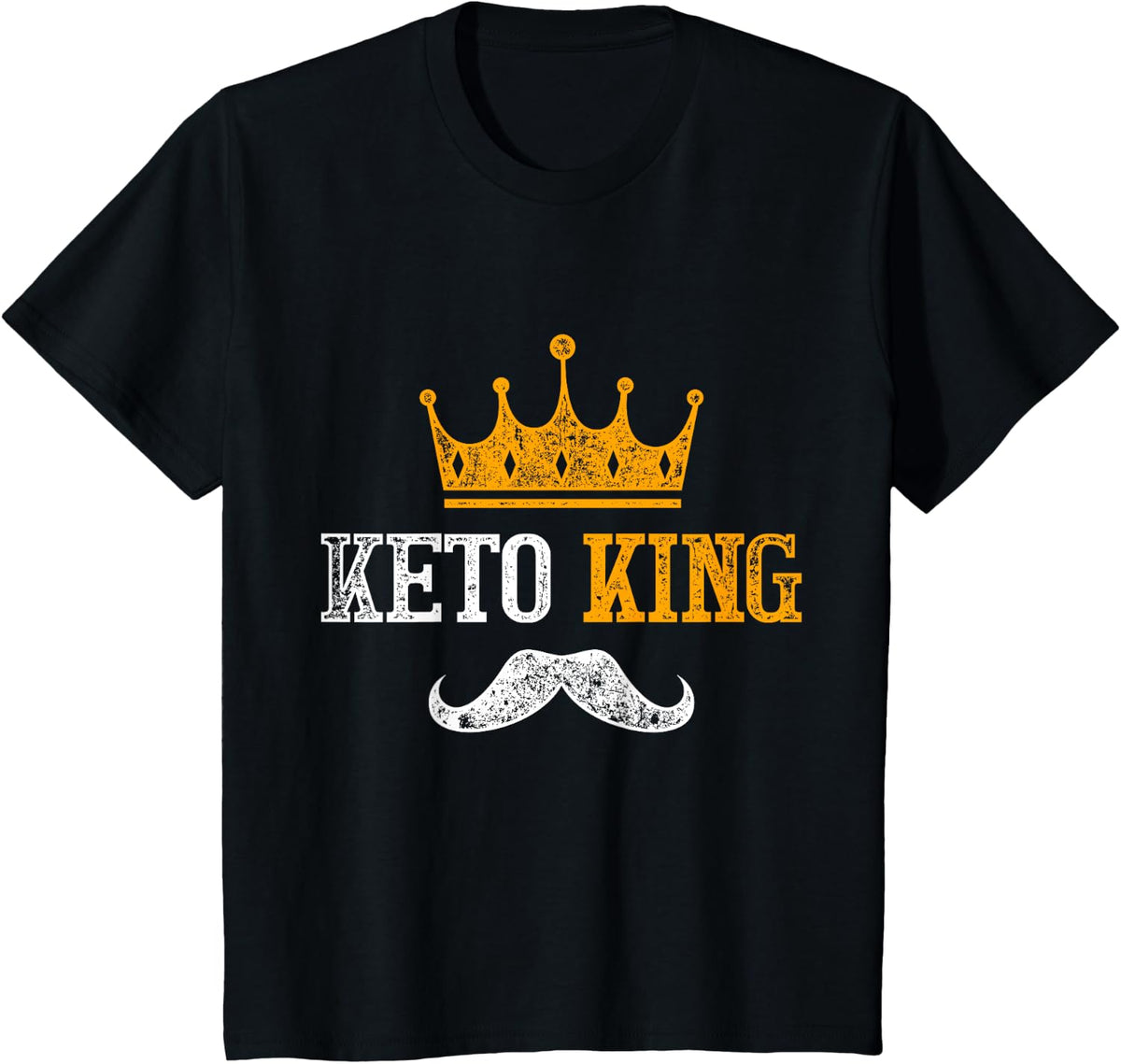 Ketogenic Diet King Healthy Men Gift Low Carb Ketosis T-Shirt - Black