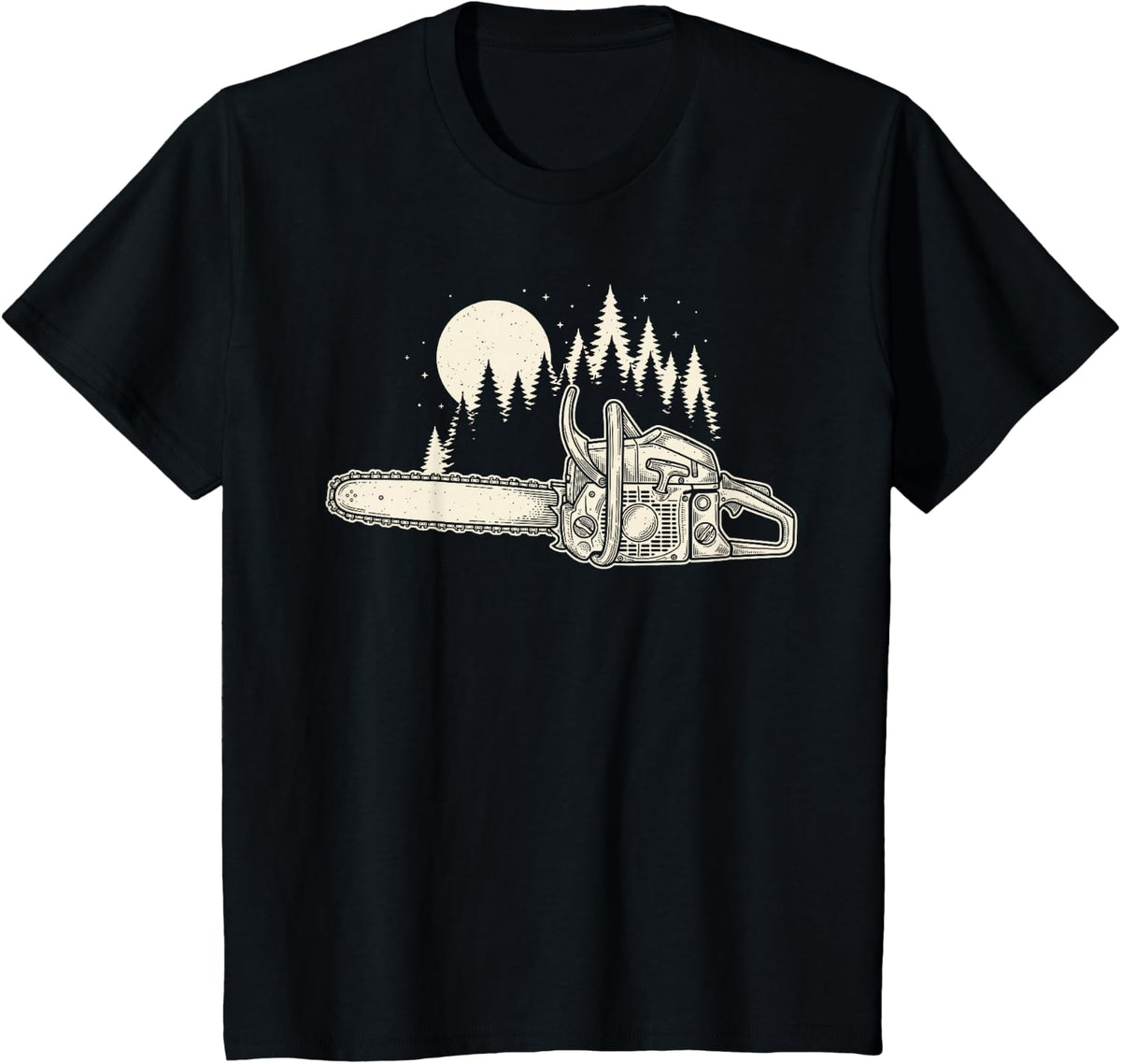 Funny Chainsaw Design for Men Women Arborist Logger Chainsaw T-Shirt - Black