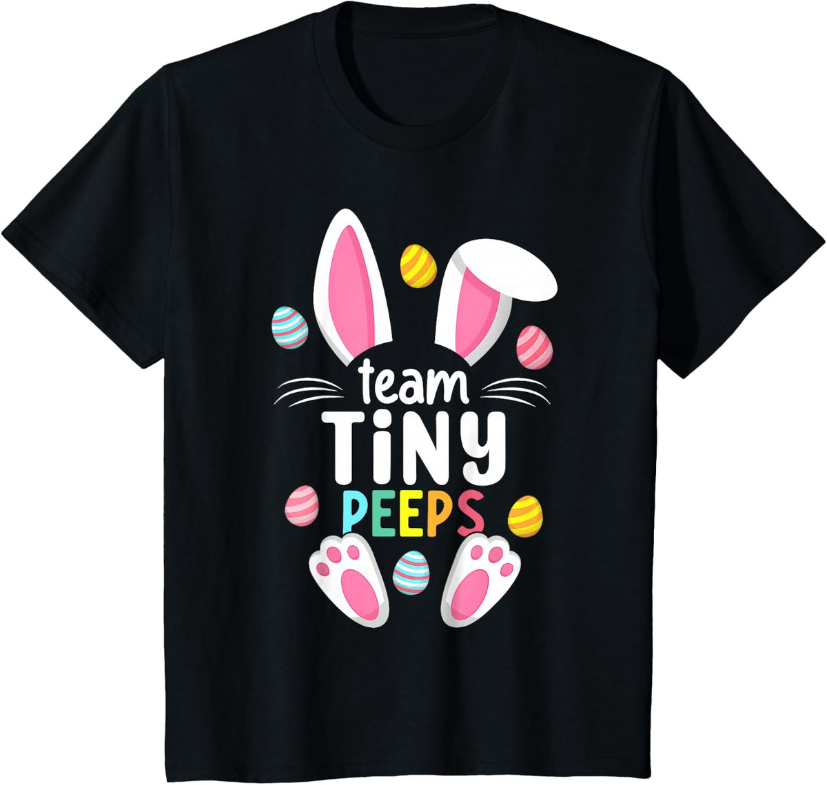 Cute NICU PICU L&D Nurse Easter Day Stethoscope Cute Bunny T-Shirt - Black