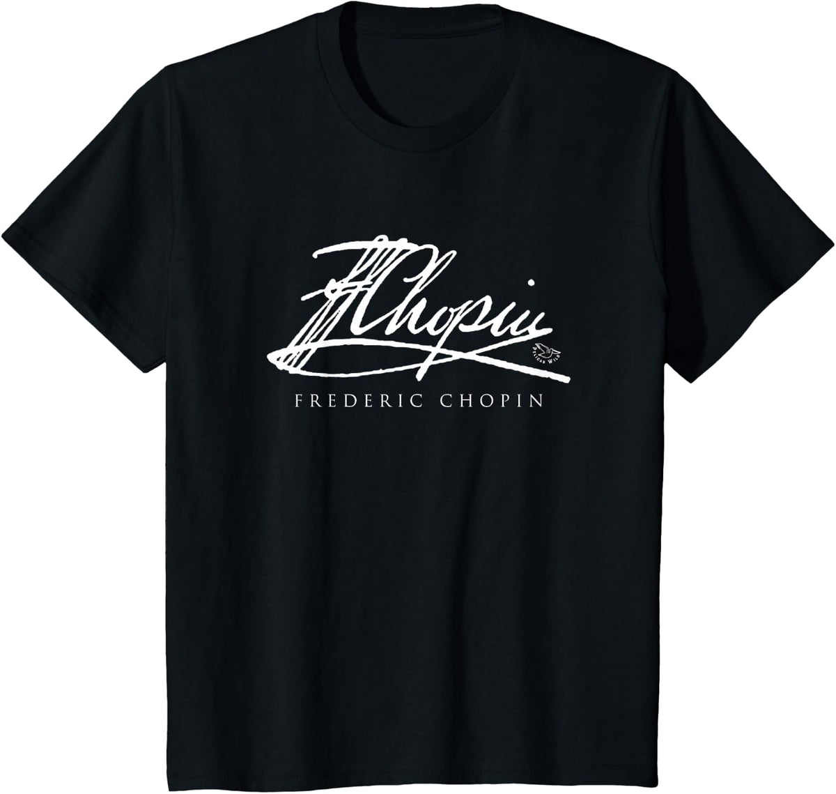 Frederic Chopin Signature Piano T-Shirt Pianist Tee Music Lover Gift - Black