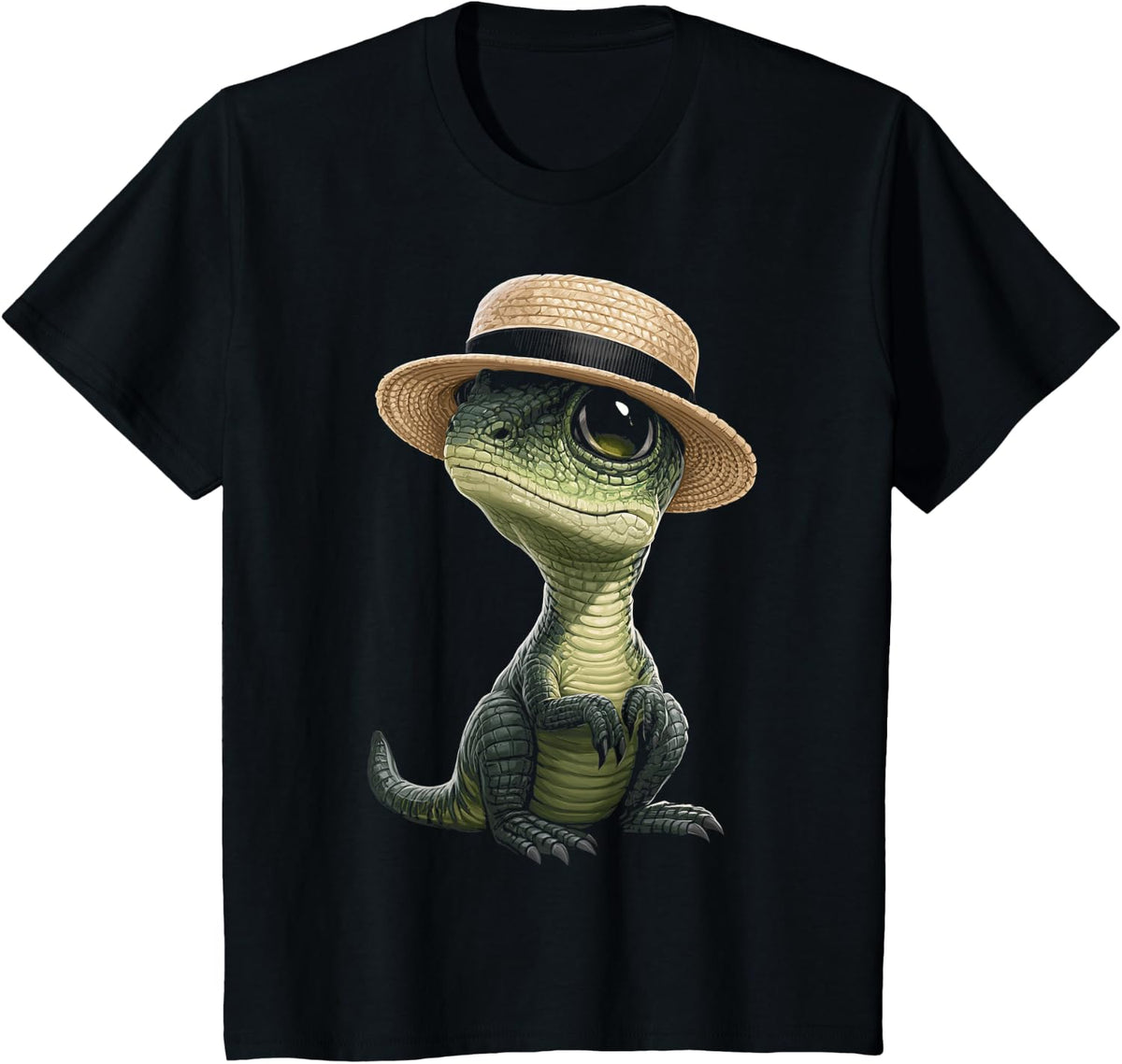 Dinosaur Lover Print T-Shirt - Black