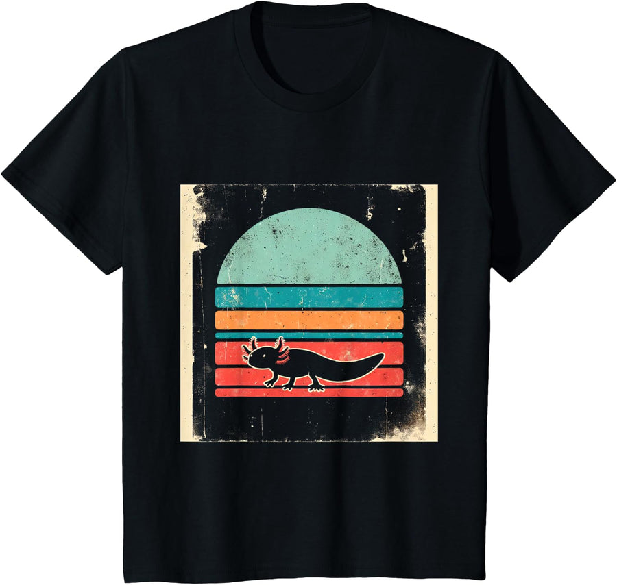 Vintage Distressed Sunset T-Shirt - Black