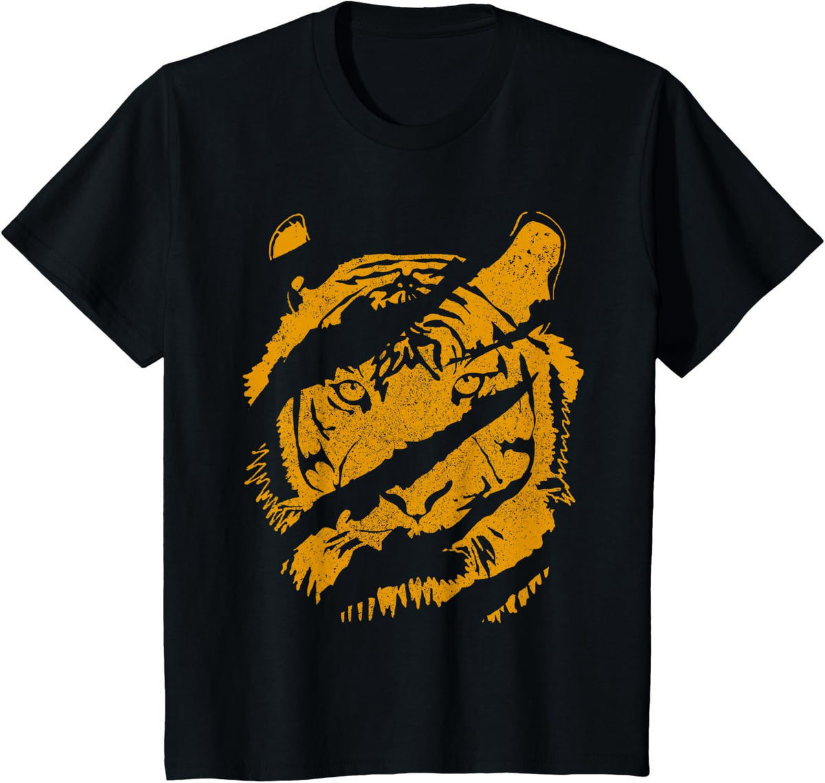 Tiger Wild Cat Claw Chinese Bengal Animals Gift T-Shirt - Black
