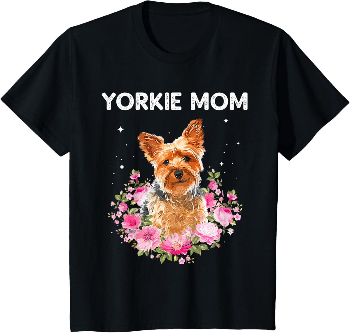 Cool Yorkshire Terrier For Women Mom Yorkie Lovers Pet Dog T-Shirt - Black