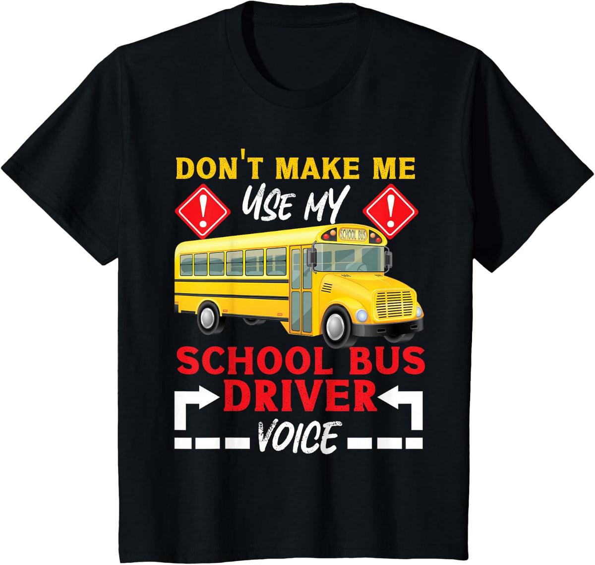 School Bus Driver T-Shirt - Black