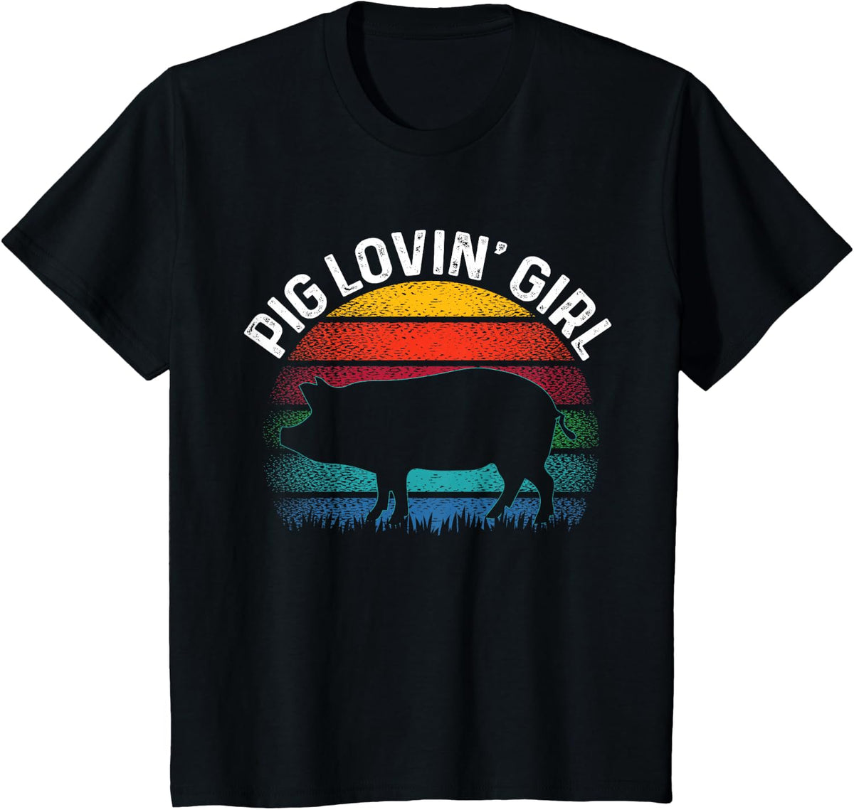 Pig Lovin Girl T-Shirt - Black