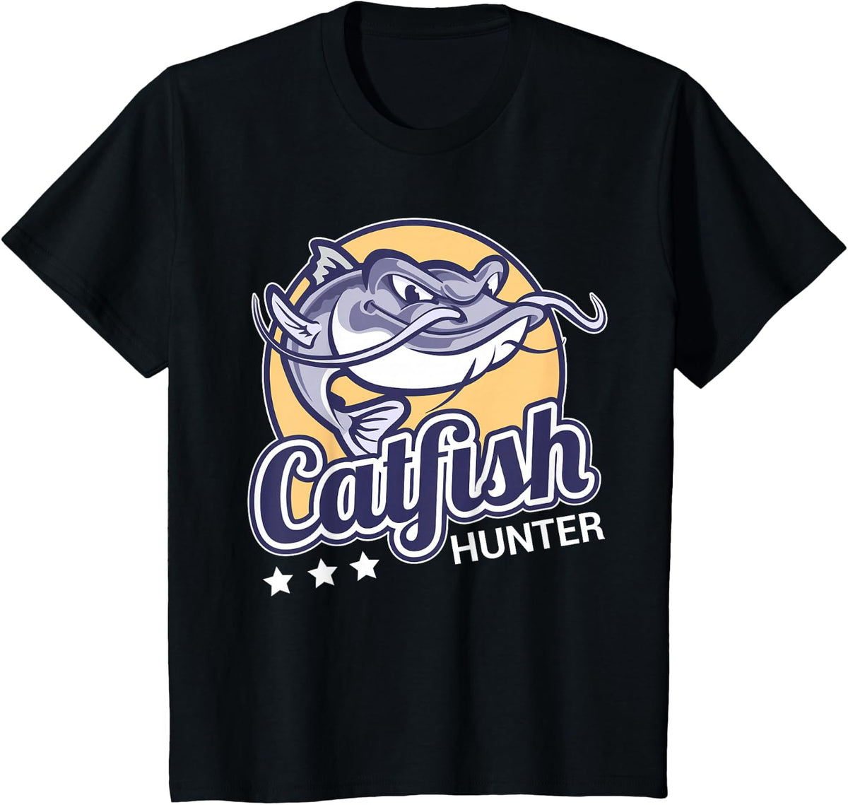 Catfish Hunter T-Shirt for Catfishing Anglers T-Shirt - Black