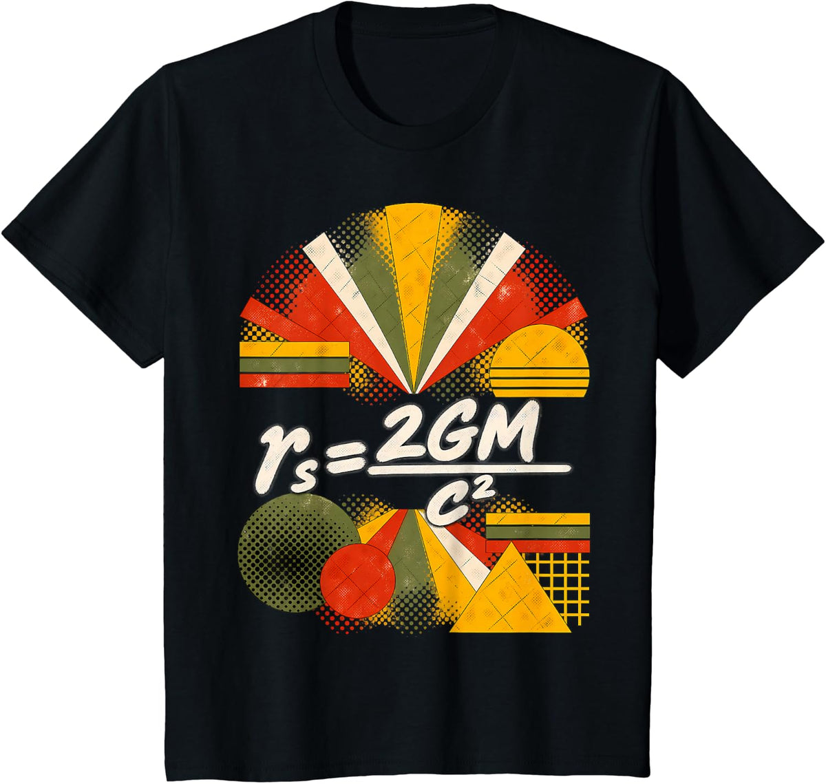 Schwarzschild Radius Equation Physics Design T-Shirt - Black