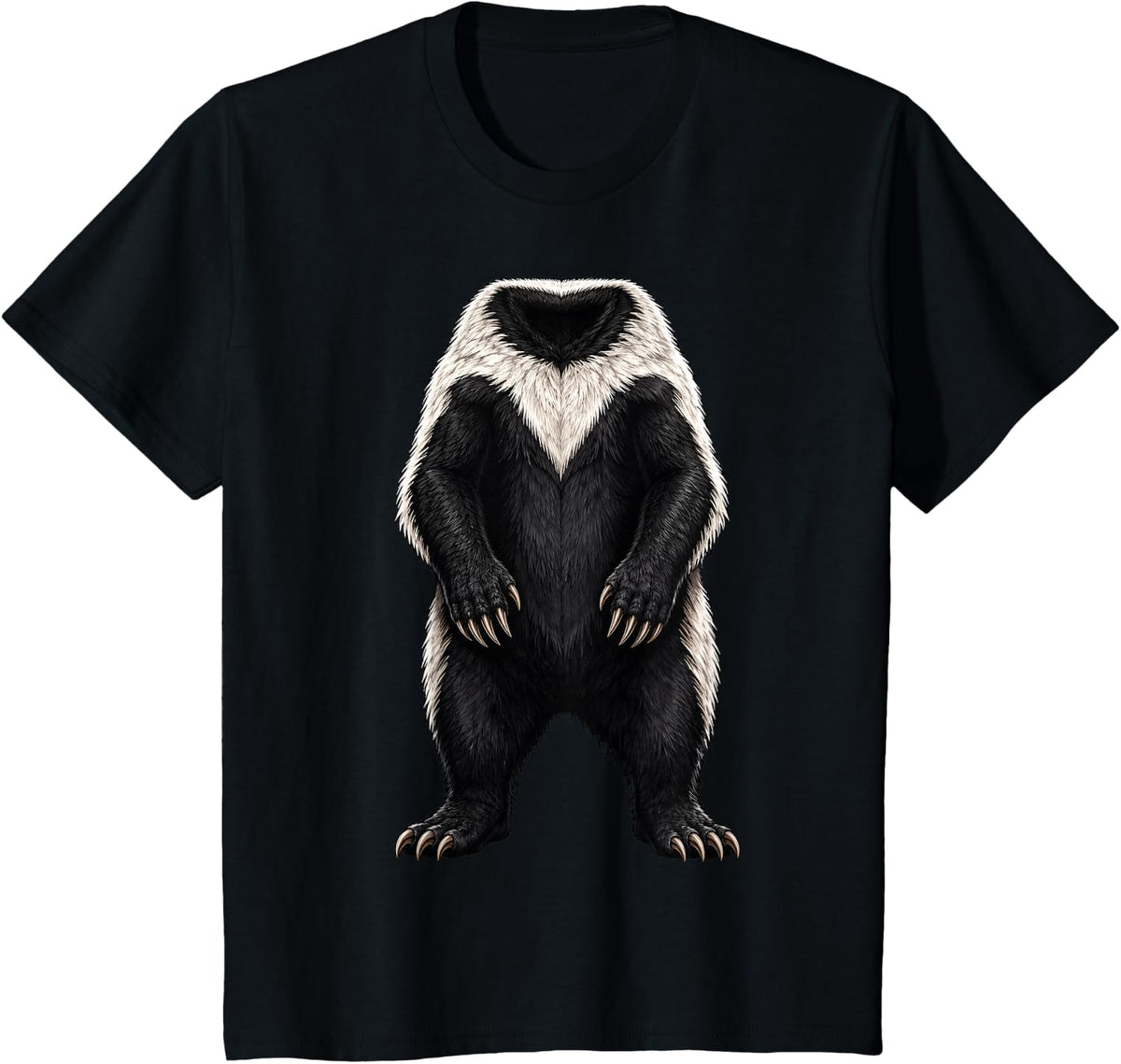 Pretend I'm A Honey Badger Funny Lazy Halloween Costume T-Shirt - Black
