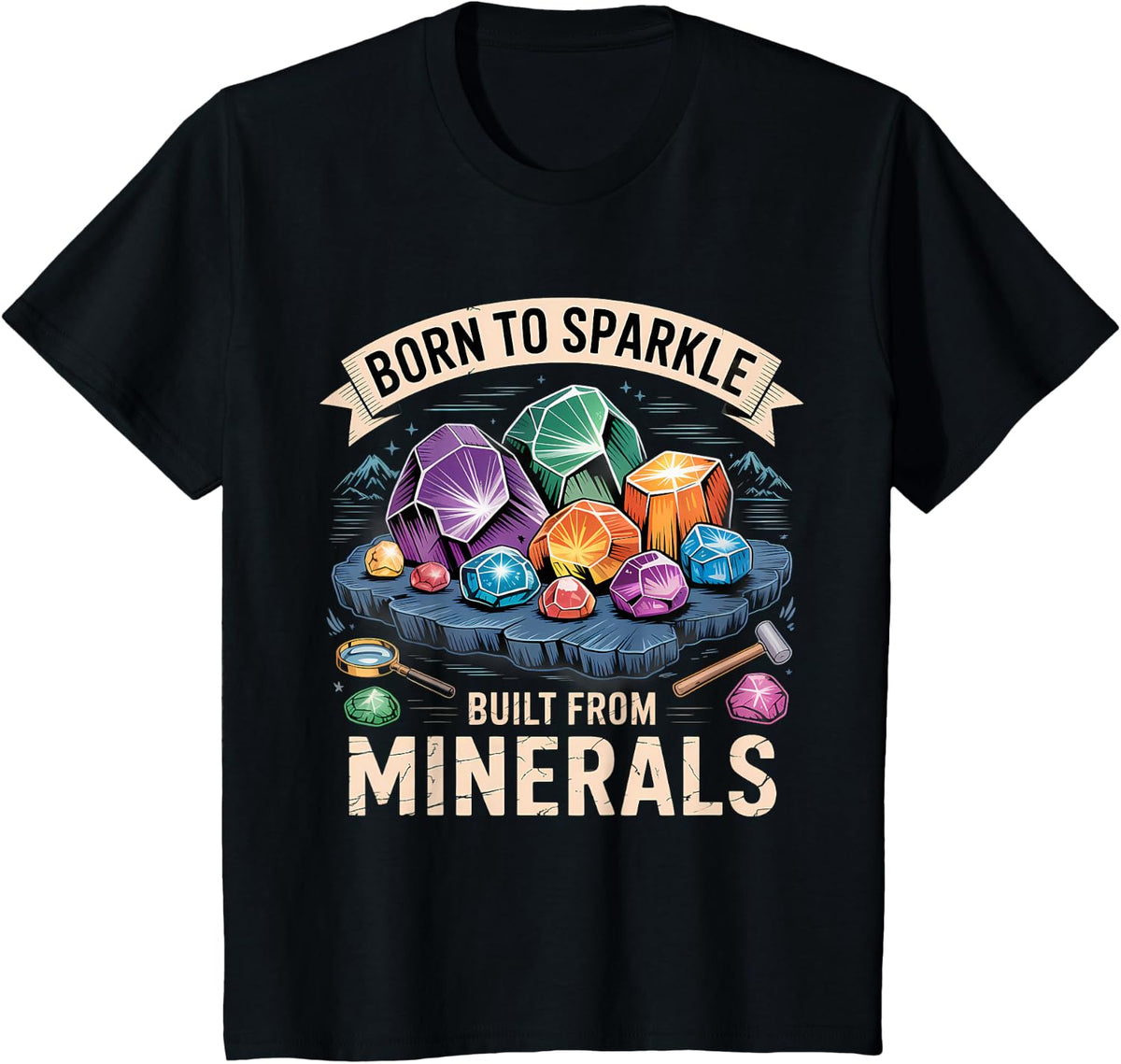 Mineral Collecting Mineral Gems Geology Rock Collector T-Shirt - Black