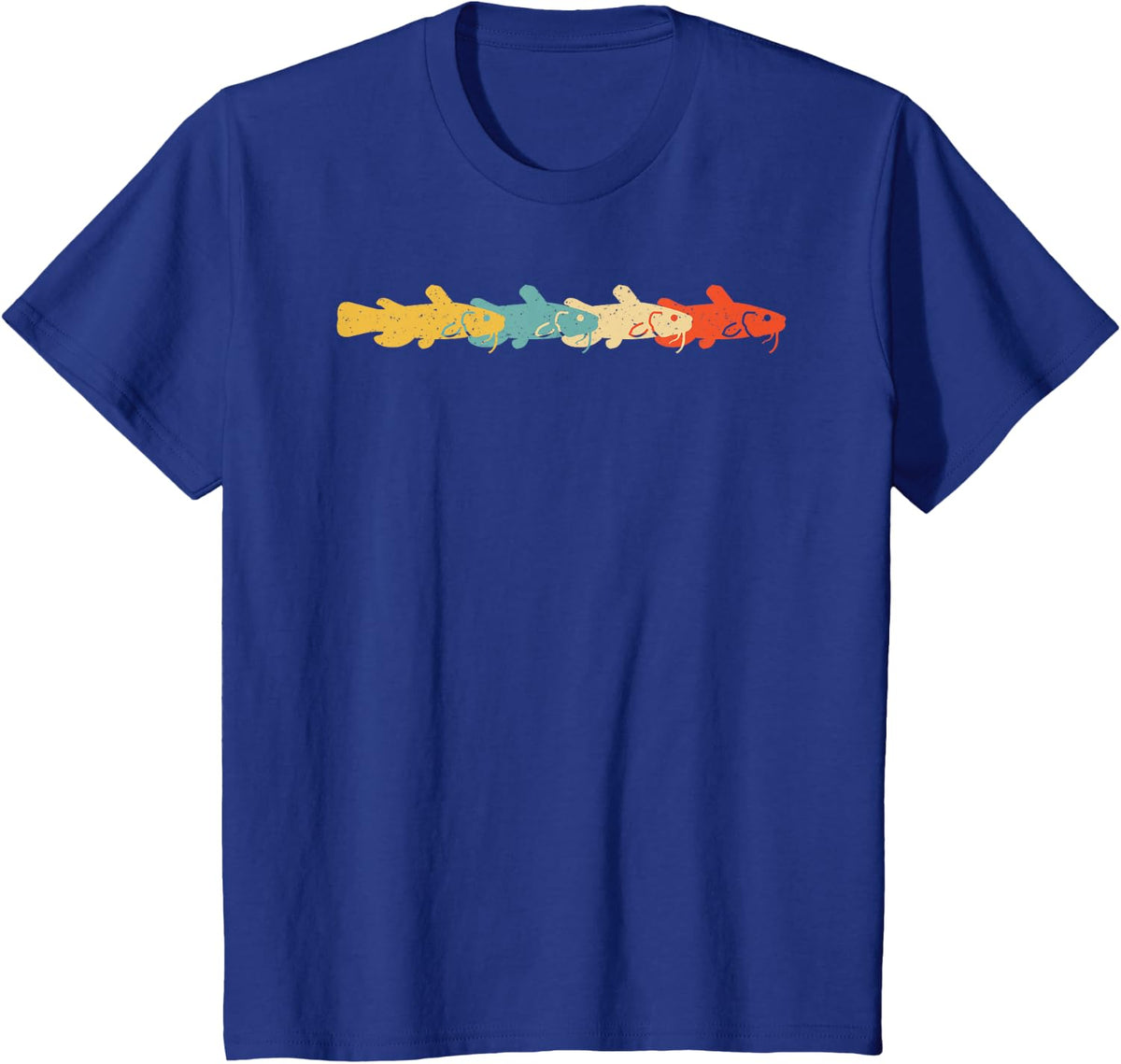 Catfish Vintage Retro Fisher Mudcat Lover 60s 70s Gift T-Shirt - Royal Blue