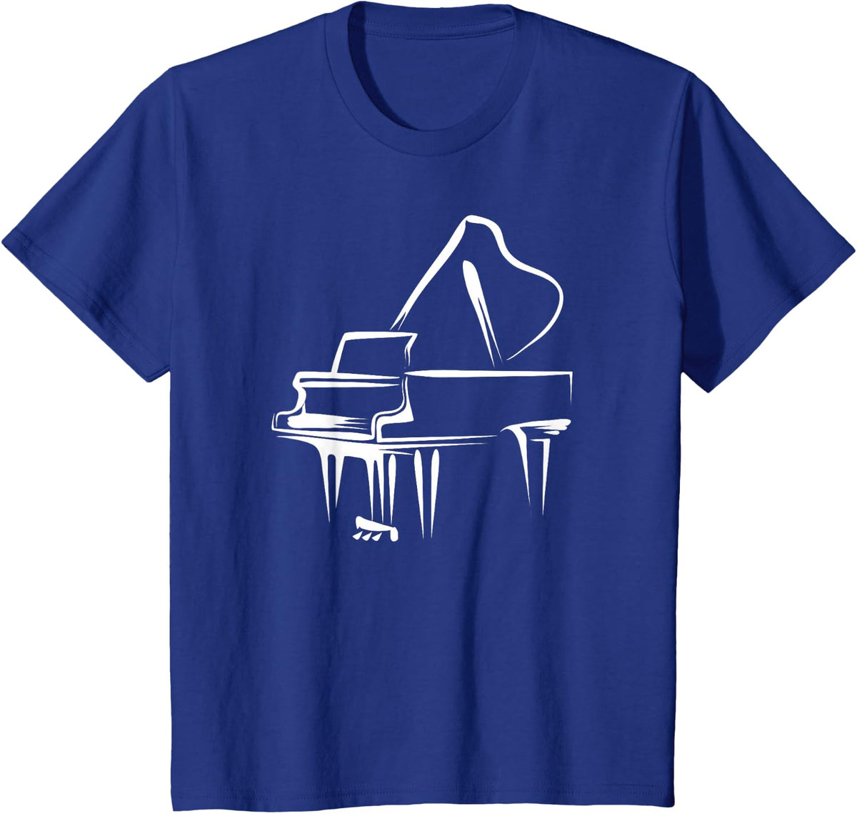Piano Drawing Line Art Piano Piano Piano Music Pianist Art T-Shirt - Royal Blue