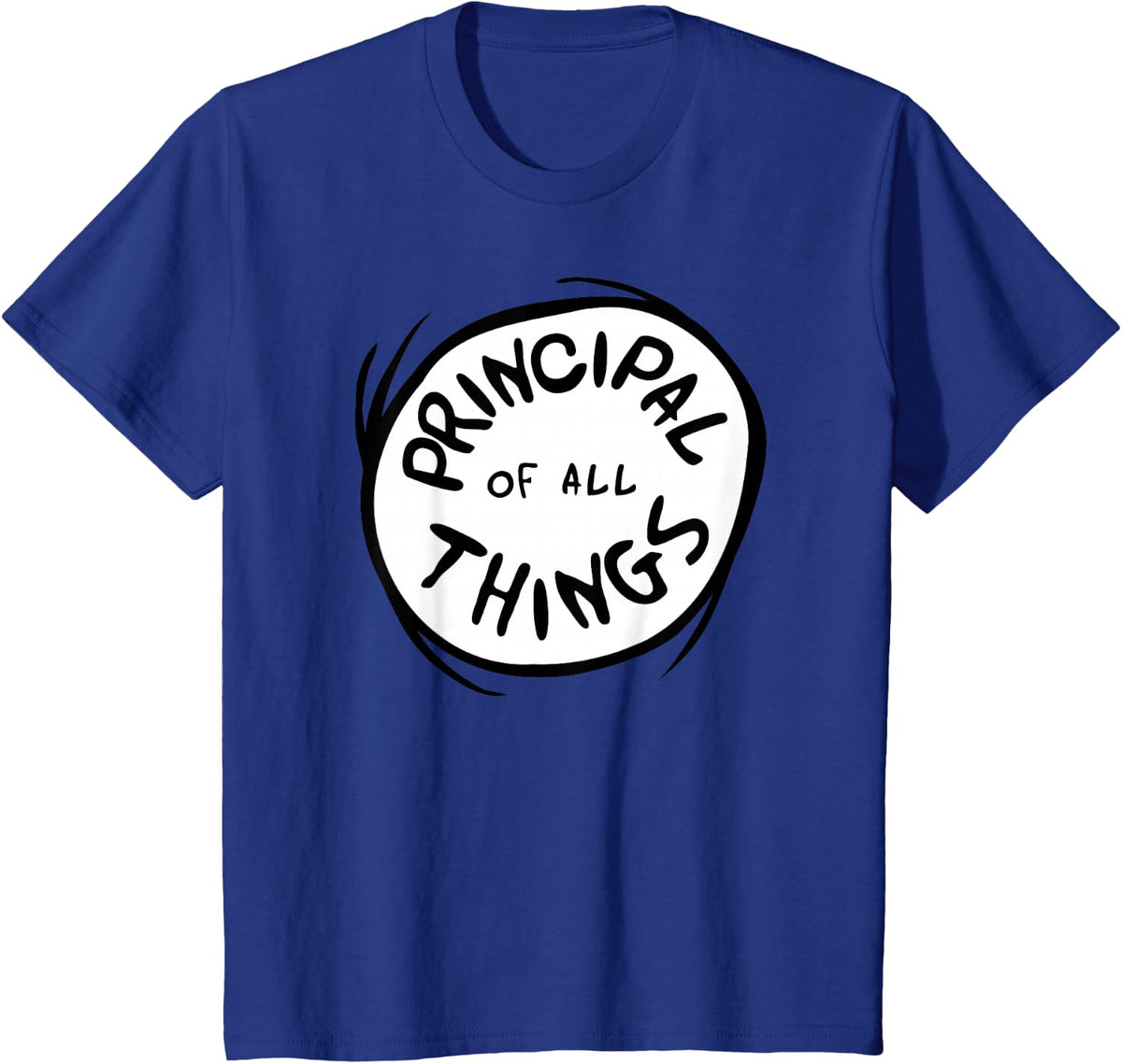 Dr. Seuss Principal of All Things Emblem Colour T-Shirt - Royal Blue