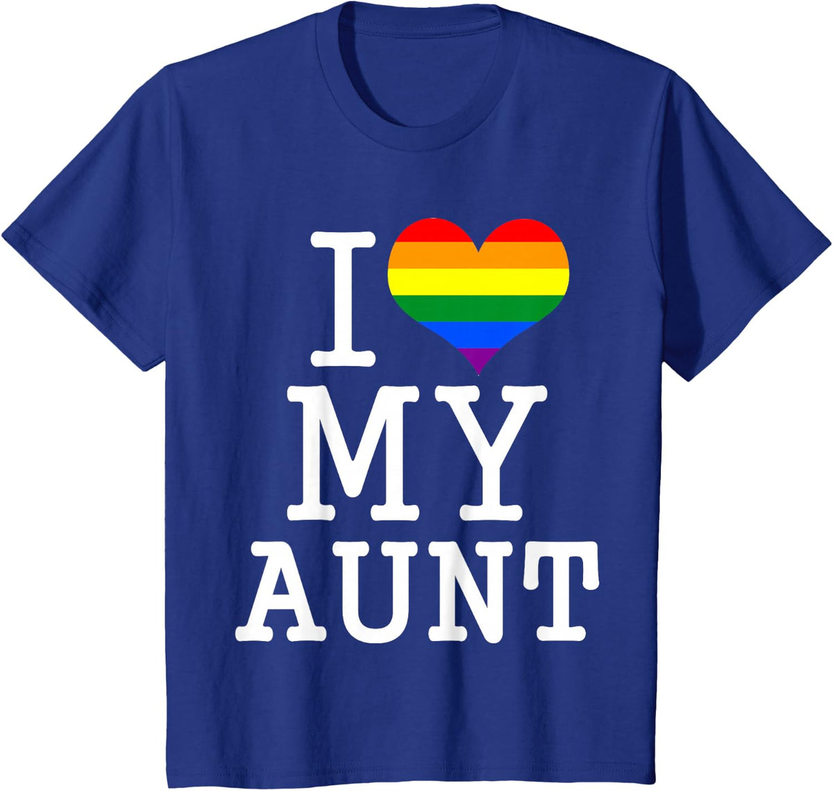 Gay Auntie Baby Clothes I Love My Lesbian Aunt LGBT Themed T-Shirt - Royal Blue