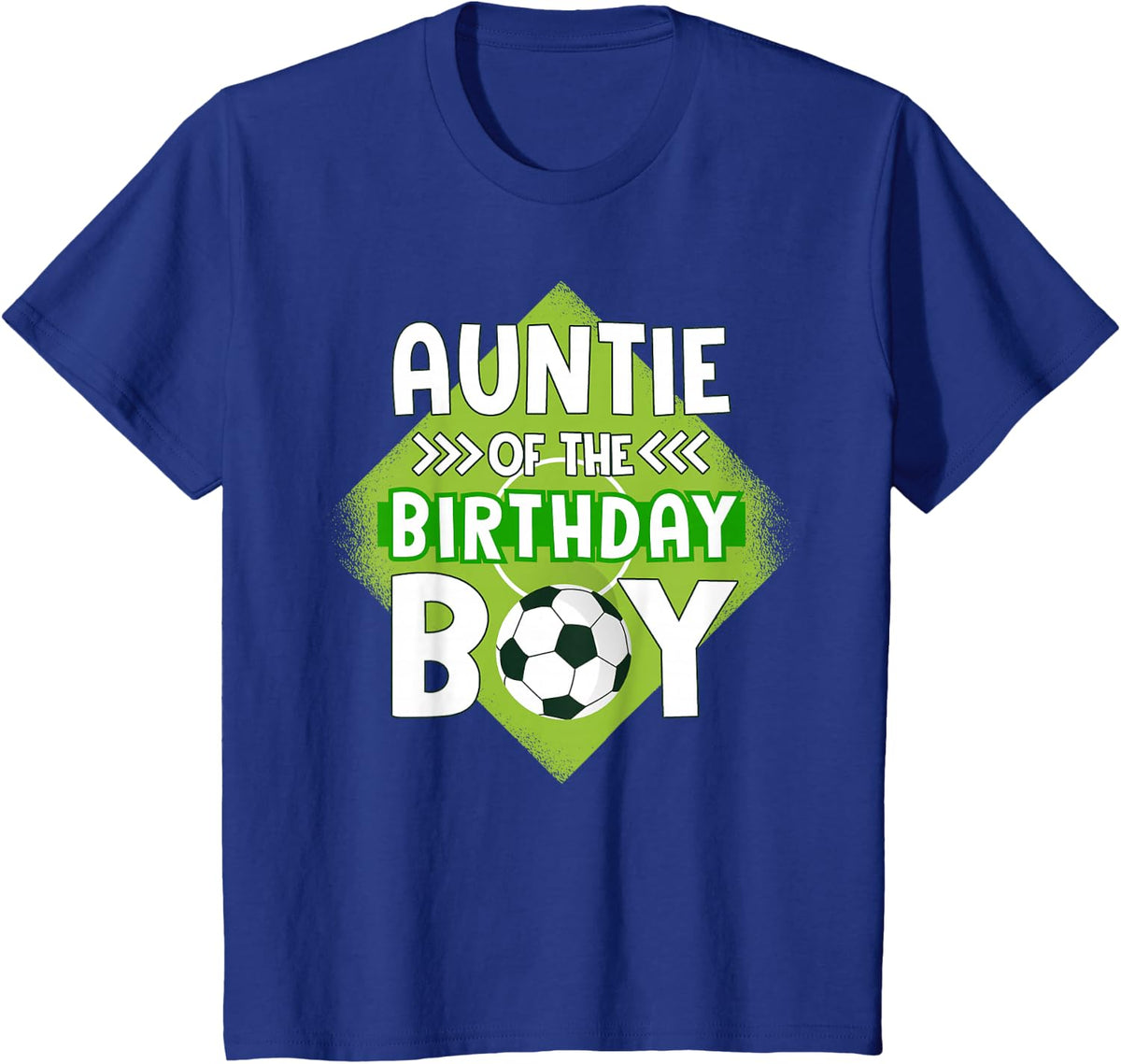 Auntie Of The Birthday Boy Soccer Aunt Tee For Birthday Boy T-Shirt - Royal Blue