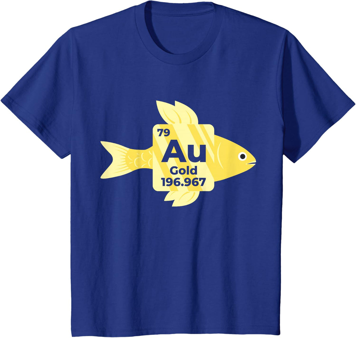 Chemistry - Goldfish Chemical Symbol - Chemist T-Shirt - Royal Blue