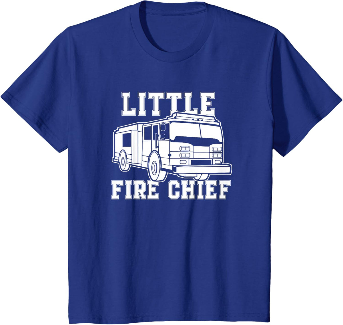 Kids Little Fire Chief Future Firefighter T-Shirt - Royal Blue