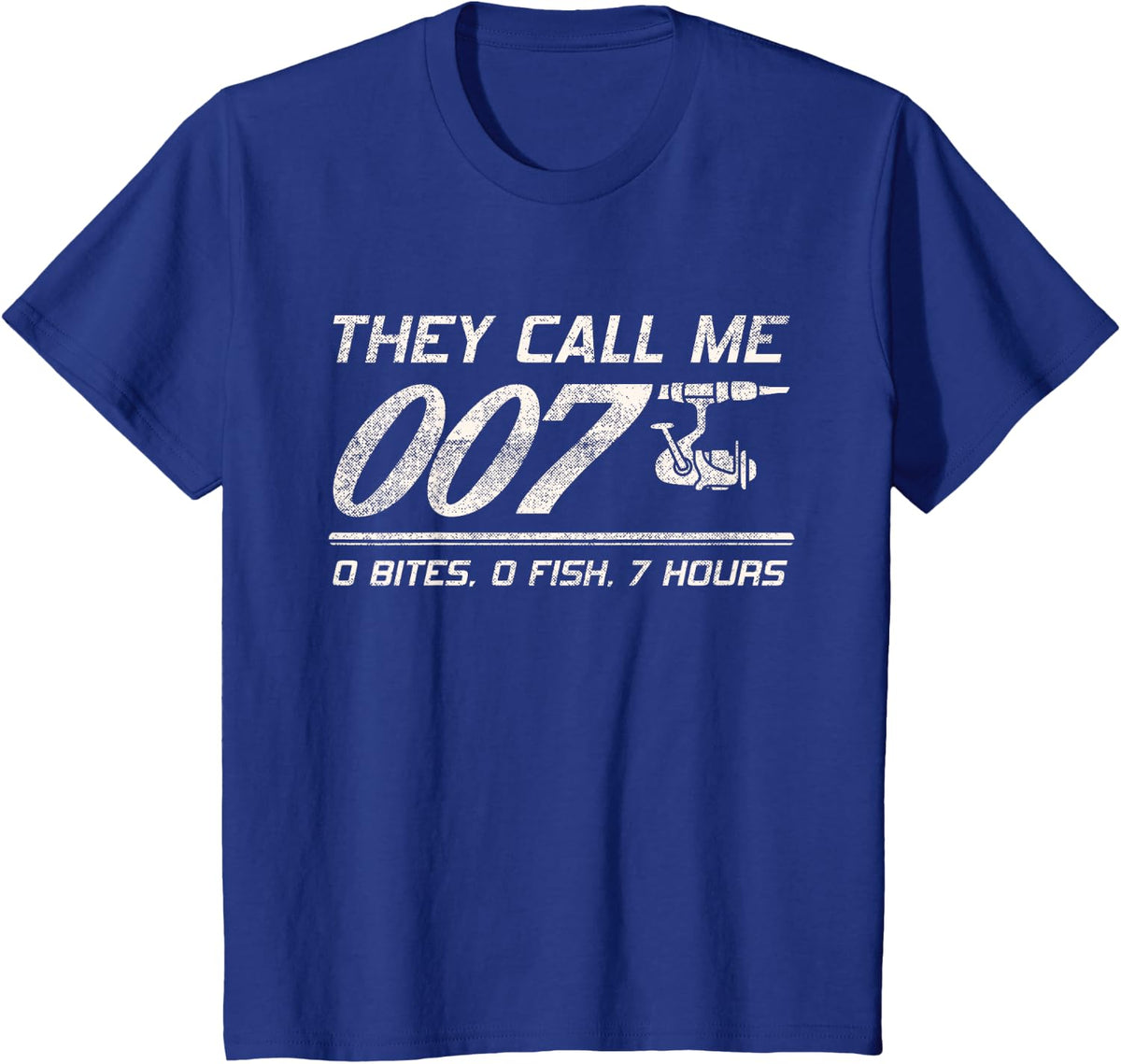 4anglers Fisherman Joke Dad - They Call Me 007 - Funny Fishing Humor T-Shirt - Royal Blue