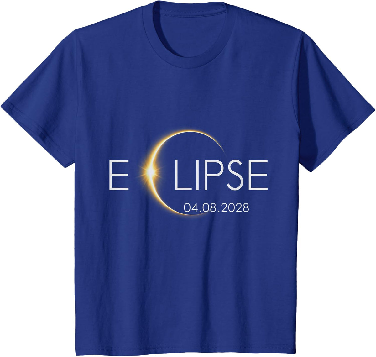Total Solar Eclipse 2028 August 2 Celestial Event T-Shirt - Royal Blue