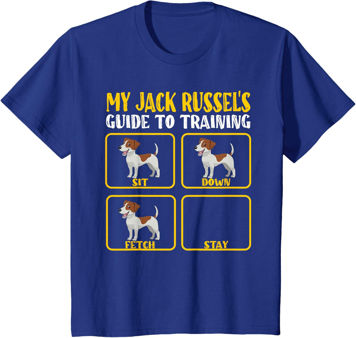 Funny Jack Russel Guide to training jack russel dog mom dad T-Shirt - Royal Blue