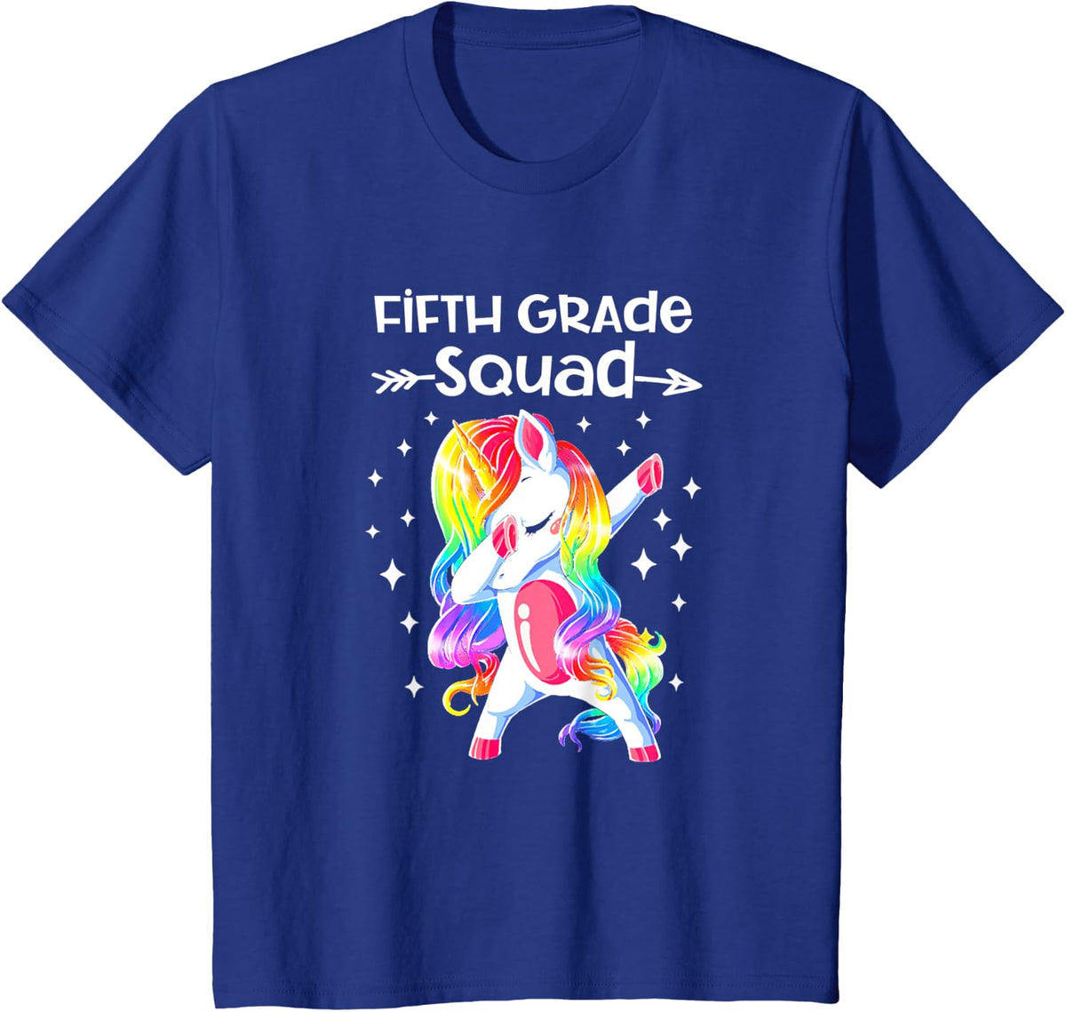 Fifth Grade Teacher Squad Dabbing Unicorn Teacher Gifts T-Shirt for Men Women Kids - Royal Blue