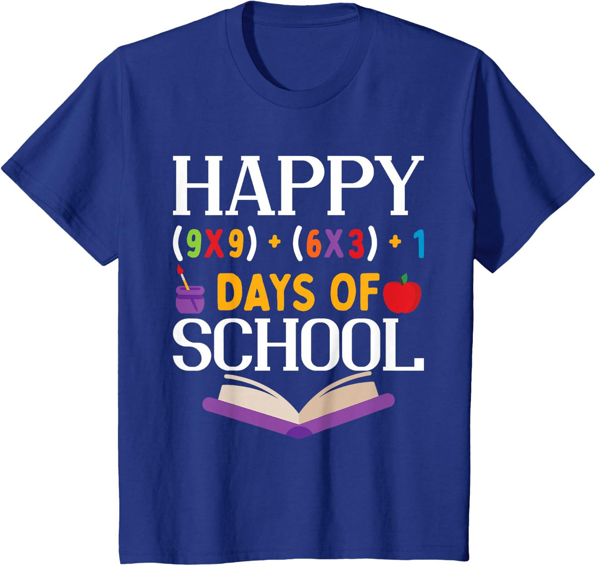 Happy 100 Days Of School Teacher T-Shirt - Royal Blue