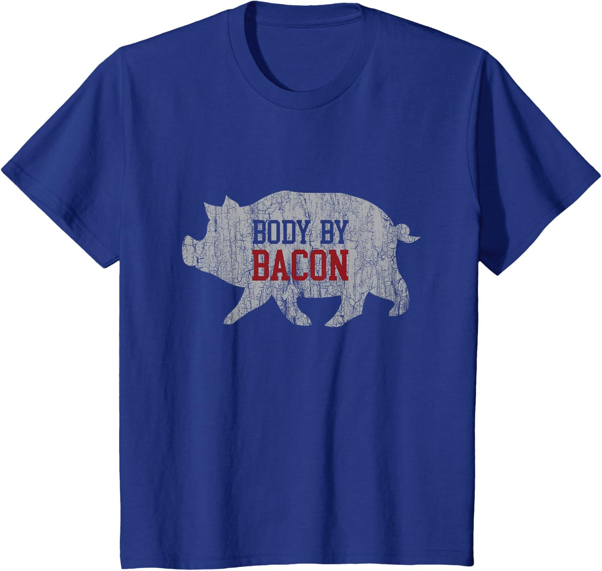 Body by Bacon Low Carb High Fat Ketogenic Diet Tee T-Shirt - Royal Blue