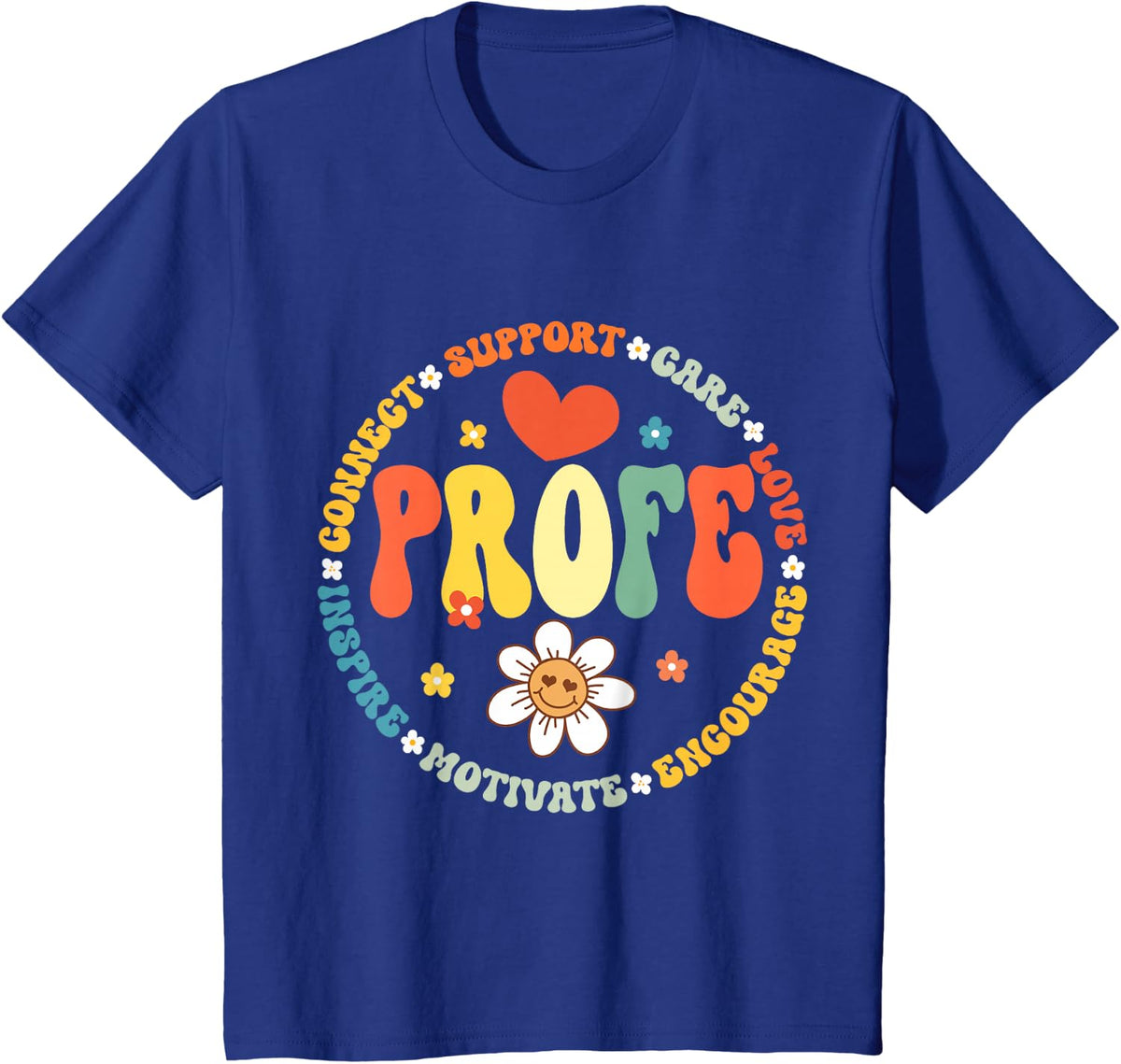 Maestra Cute Rainbow Regalos Maestra Bilingue Teacher PROFE T-Shirt - Royal Blue