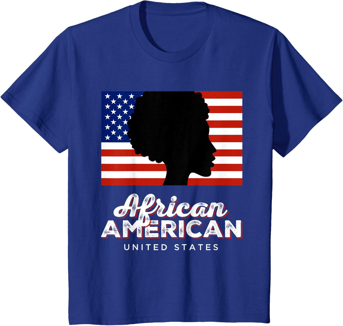 African American USA July 4th Patriotic Red White Blue T-Shirt - Royal Blue