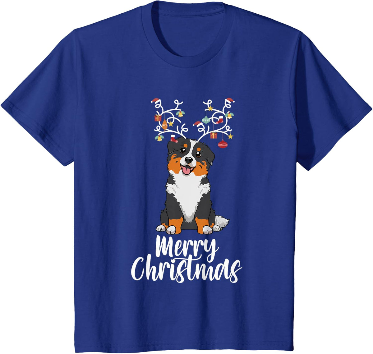 Funny Aussie Dog Lover Reindeer Matching Christmas Pajama T-Shirt for Men Women Kids - Royal Blue