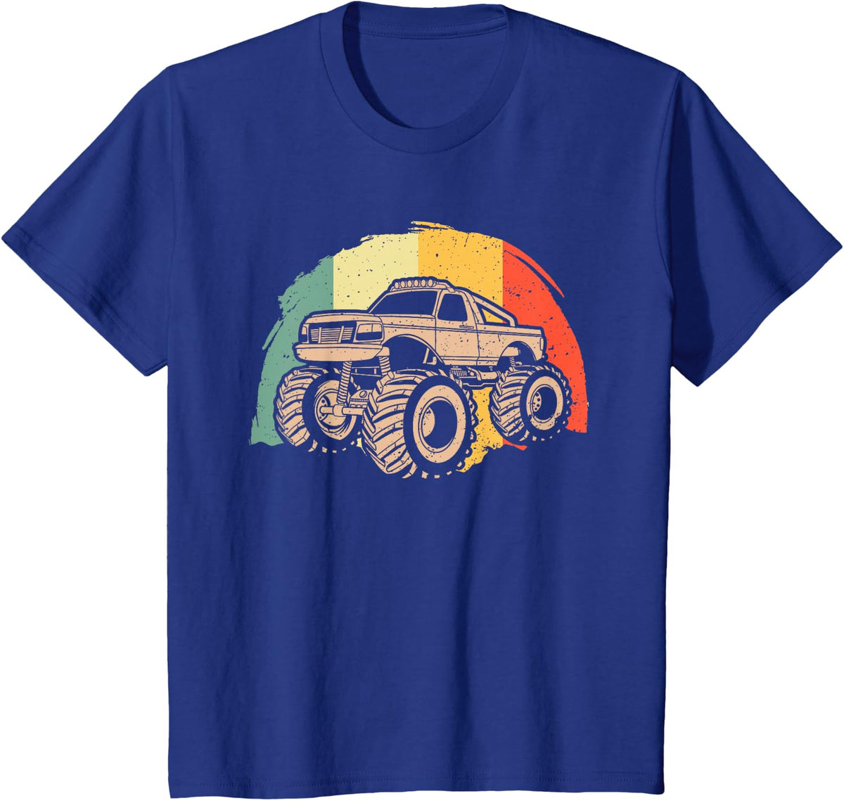 Retro Monster Truck Design For Men Women Boys Girls Toddler T-Shirt - Royal Blue