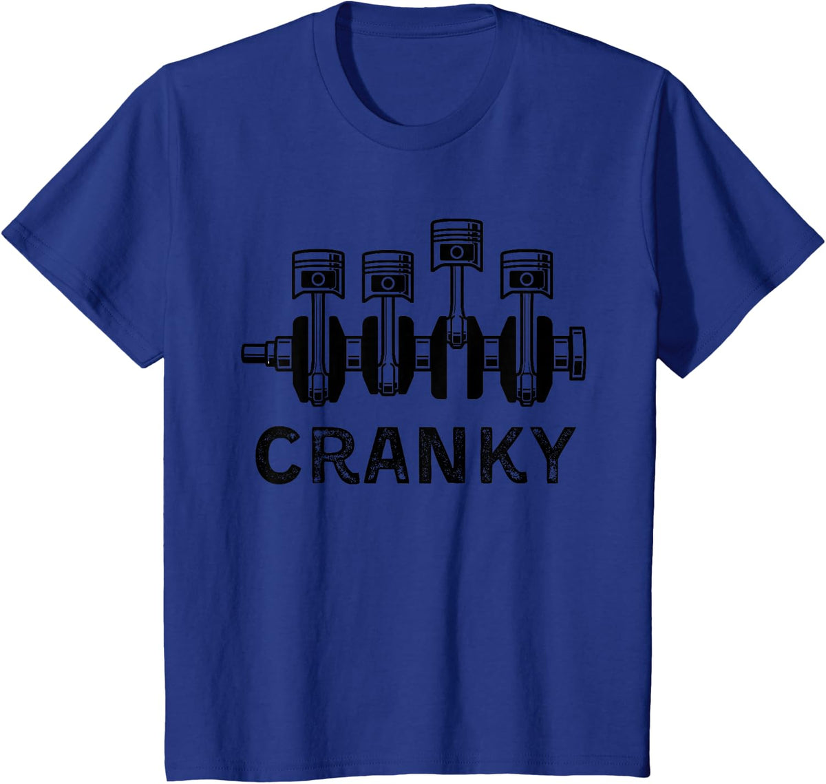 Cranky Car Engine Crankshaft Cars Lover Mechanics Father Day T-Shirt - Royal Blue